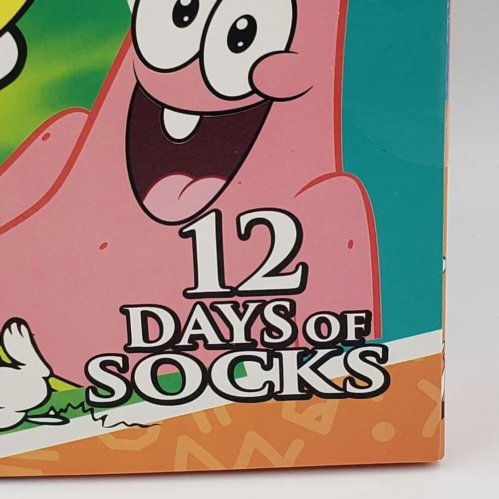 Nickelodeon Retro 90's Socks Spongebob Cartoons Adult Size 6-12 Crew &‎ Low Cut